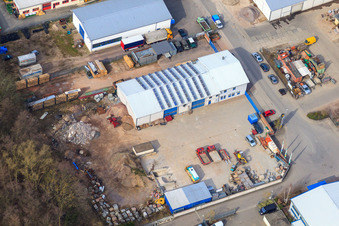 Vue aérienne de Technologie des cheminées et des cheminées à Herxheim bei Landau dans le département Rhénanie-Palatinat, Allemagne