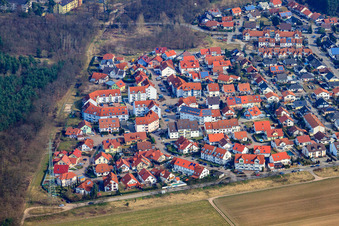 Vue aérienne de Installation à Oberwald à le quartier Sondernheim in Germersheim dans le département Rhénanie-Palatinat, Allemagne