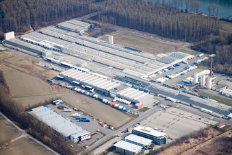 Vue aérienne de Nolte à Germersheim dans le département Rhénanie-Palatinat, Allemagne