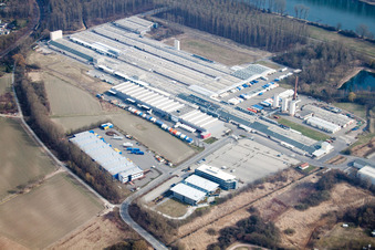 Vue aérienne de Nolte à Germersheim dans le département Rhénanie-Palatinat, Allemagne