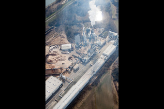 Vue oblique de Nolte à Germersheim dans le département Rhénanie-Palatinat, Allemagne