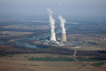 Philippsburg dans le département Bade-Wurtemberg, Allemagne hors des airs