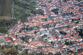 Vue aérienne de Thüngenstr à Philippsburg dans le département Bade-Wurtemberg, Allemagne