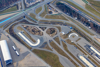 Vue aérienne de Hockenheimring Bade-Wurtemberg Motodrom à Hockenheim dans le département Bade-Wurtemberg, Allemagne