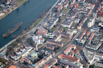 Vue aérienne de Éthianum à le quartier Bergheim in Heidelberg dans le département Bade-Wurtemberg, Allemagne