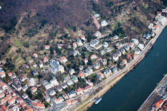 Photographie aérienne de Promenade du philosophe à le quartier Neuenheim in Heidelberg dans le département Bade-Wurtemberg, Allemagne