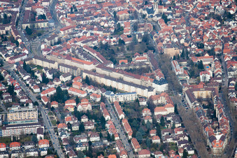 Vue aérienne de Rue Rottmann à le quartier Handschuhsheim in Heidelberg dans le département Bade-Wurtemberg, Allemagne