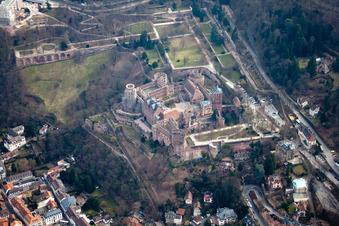 Vue aérienne de Verrouillage à le quartier Kernaltstadt in Heidelberg dans le département Bade-Wurtemberg, Allemagne
