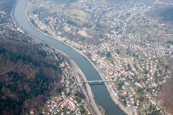 Quartier Ziegelhausen in Heidelberg dans le département Bade-Wurtemberg, Allemagne d'en haut