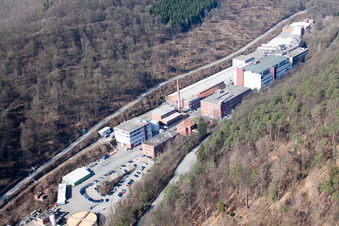 Vue aérienne de Locaux de l'usine Gelita AG à Eberbach dans le département Bade-Wurtemberg, Allemagne
