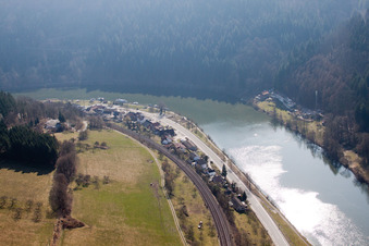 Vue aérienne de Quartier Lindach in Eberbach dans le département Bade-Wurtemberg, Allemagne