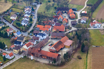 Vue aérienne de Quartier Bockschaft in Kirchardt dans le département Bade-Wurtemberg, Allemagne