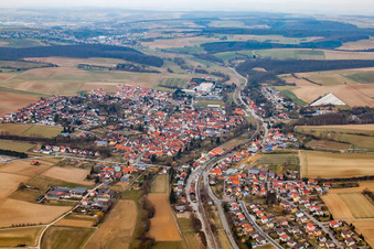 Vue aérienne de Ittlingen dans le département Bade-Wurtemberg, Allemagne