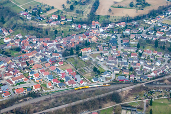 Vue aérienne de Quartier Rinklingen in Bretten dans le département Bade-Wurtemberg, Allemagne
