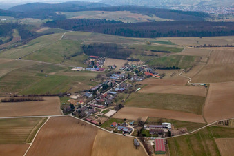 Vue aérienne de Écuries Erkmann à le quartier Sallenbusch in Weingarten dans le département Bade-Wurtemberg, Allemagne