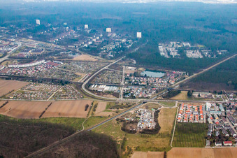 Photographie aérienne de École d'équitation à le quartier Hagsfeld in Karlsruhe dans le département Bade-Wurtemberg, Allemagne