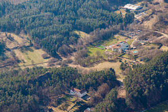 Vue oblique de Dahn dans le département Rhénanie-Palatinat, Allemagne