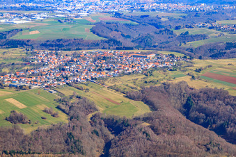 Photographie aérienne de Hilst dans le département Rhénanie-Palatinat, Allemagne