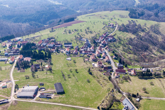 Photographie aérienne de Champs agricoles et terres agricoles à Liederschiedt dans le département Moselle, France