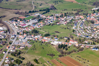 Vue oblique de Petit-Réderching dans le département Moselle, France