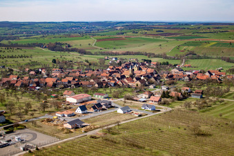 Vue oblique de Butten dans le département Bas Rhin, France