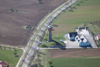 Petersbach dans le département Bas Rhin, France depuis l'avion