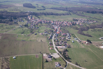 Petersbach dans le département Bas Rhin, France vue du ciel