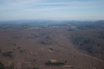 Vue aérienne de La Petite-Pierre dans le département Bas Rhin, France