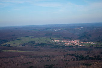 Phalsbourg dans le département Moselle, France depuis l'avion