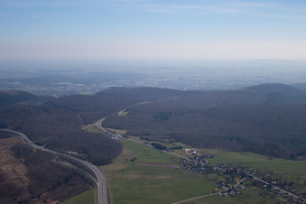 Vue d'oiseau de Phalsbourg dans le département Moselle, France