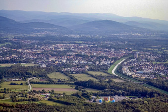 Vue aérienne de Du nord-ouest à Rastatt dans le département Bade-Wurtemberg, Allemagne