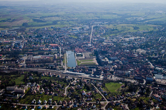 Saverne dans le département Bas Rhin, France vue du ciel