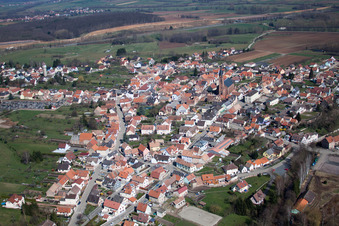 Vue oblique de Steinbourg dans le département Bas Rhin, France