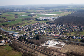 Steinbourg dans le département Bas Rhin, France d'en haut