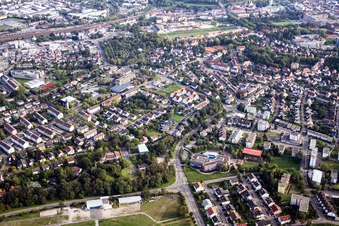 Vue aérienne de Rödenweg à Rastatt dans le département Bade-Wurtemberg, Allemagne