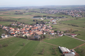 Image drone de Steinbourg dans le département Bas Rhin, France