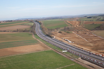 Vue aérienne de Gottesheim dans le département Bas Rhin, France