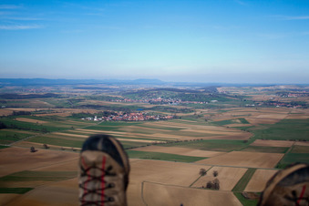 Vue oblique de Printzheim dans le département Bas Rhin, France