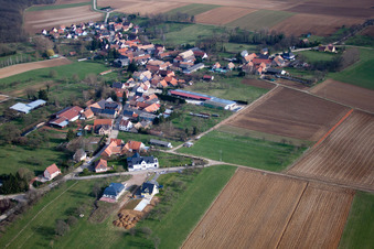 Geiswiller dans le département Bas Rhin, France depuis l'avion