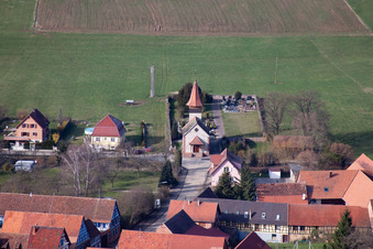 Issenhausen dans le département Bas Rhin, France vue d'en haut