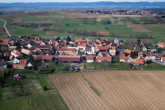 Photographie aérienne de Buswiller dans le département Bas Rhin, France