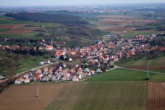 Buswiller dans le département Bas Rhin, France depuis l'avion