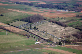 Buswiller dans le département Bas Rhin, France vue du ciel
