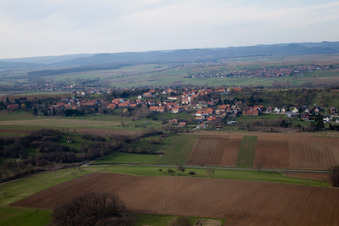 Image drone de Buswiller dans le département Bas Rhin, France