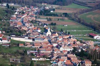 Photographie aérienne de Pfaffenhoffen dans le département Bas Rhin, France