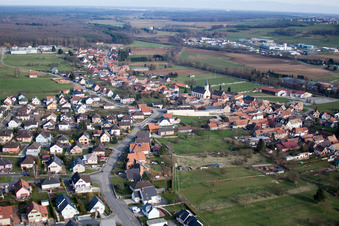 Pfaffenhoffen dans le département Bas Rhin, France vue d'en haut