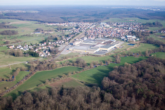 Mertzwiller dans le département Bas Rhin, France hors des airs