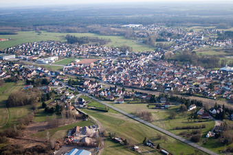 Griesbach dans le département Bas Rhin, France d'en haut