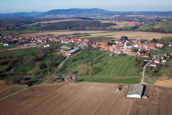 Vue oblique de Forstheim dans le département Bas Rhin, France
