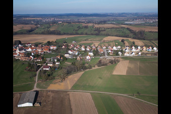 Forstheim dans le département Bas Rhin, France hors des airs
